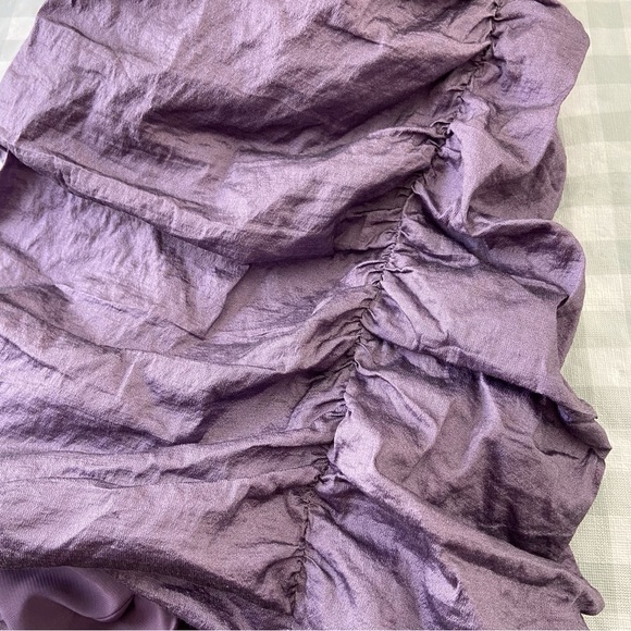 Stunning BCBGMAXAZRIA mini dress purple metallic dress silky bodycon wisteria 6 - Picture 9 of 15